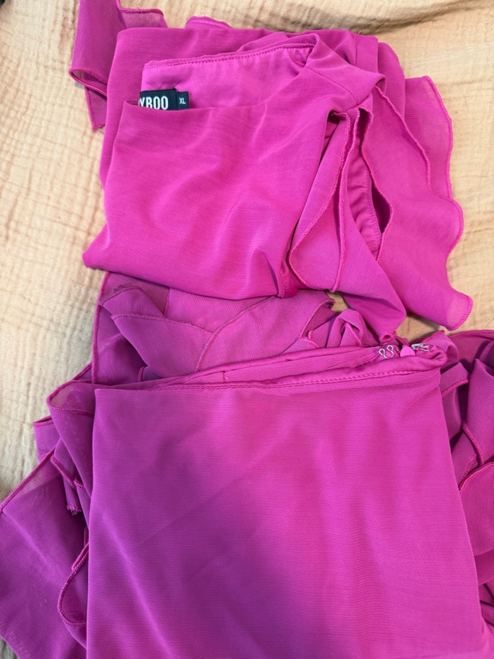 Magenta Ruffle High-Low Skirt Set - Picture 5 of 5